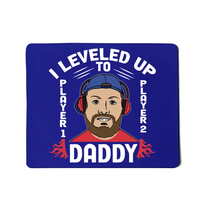 Player 1 Player 2 Joining I Leveled Up To Daddy Gaming Dad Funny Gift Mousepad