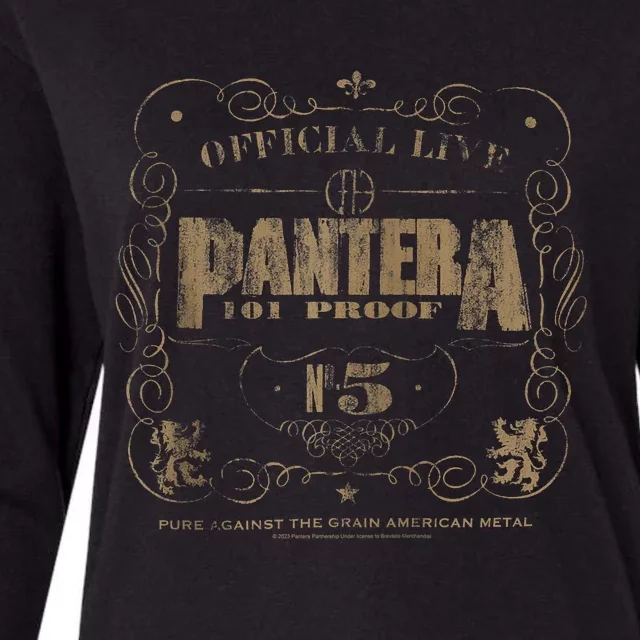 Pantera_ 101 Proof Skull Rock Music Band Womens Cotton Relaxed Long Sleeve T-Shirt