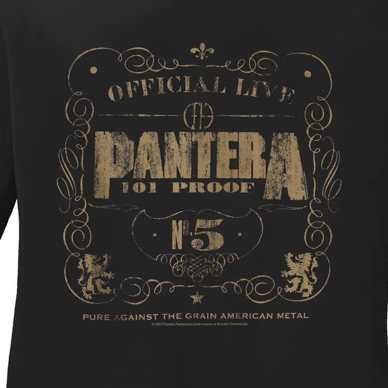 Pantera_ 101 Proof Skull Rock Music Band Ladies Long Sleeve Shirt