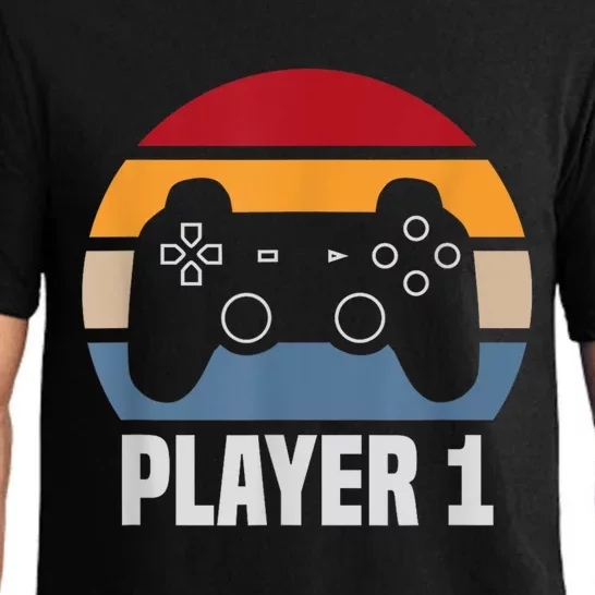 Player 1 Player 2 Couple Matching Video Gamer Pajama Set