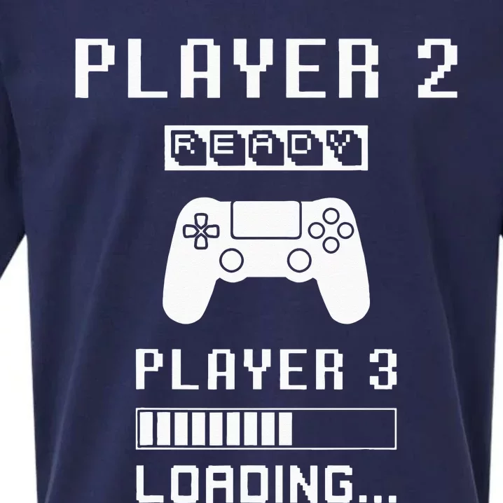 Player 1 Player 2 ready player 3 loading... pregnancy ps Sueded Cloud Jersey T-Shirt