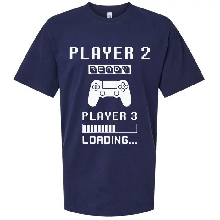 Player 1 Player 2 ready player 3 loading... pregnancy ps Sueded Cloud Jersey T-Shirt