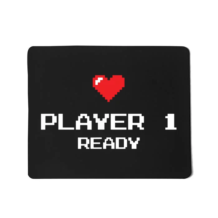 Player 1 Ready Retro Gaming New Dad Baby Announcement Mousepad