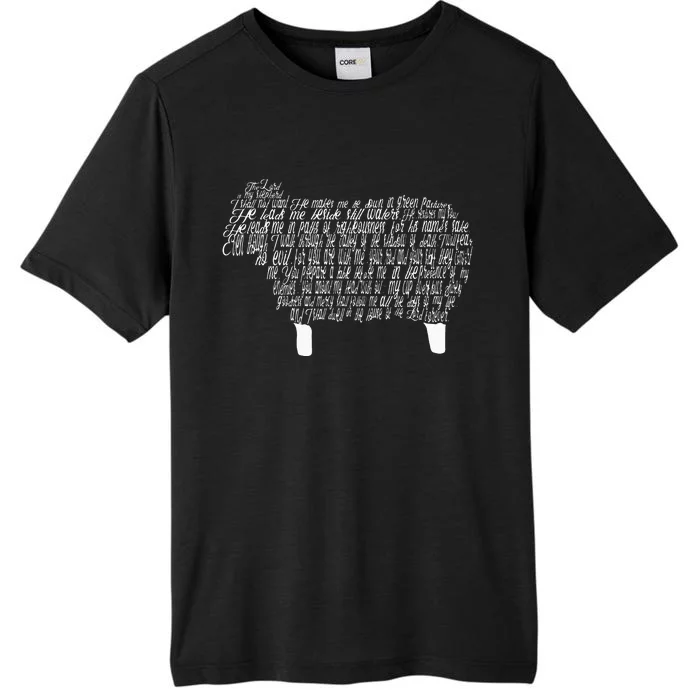 Psalm 23 Bible Scripture Lamb ChromaSoft Performance T-Shirt