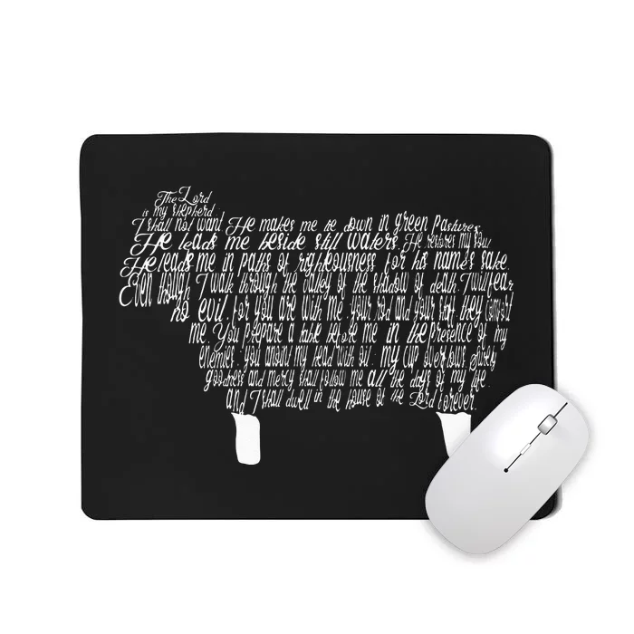 Psalm 23 Bible Scripture Lamb Mousepad