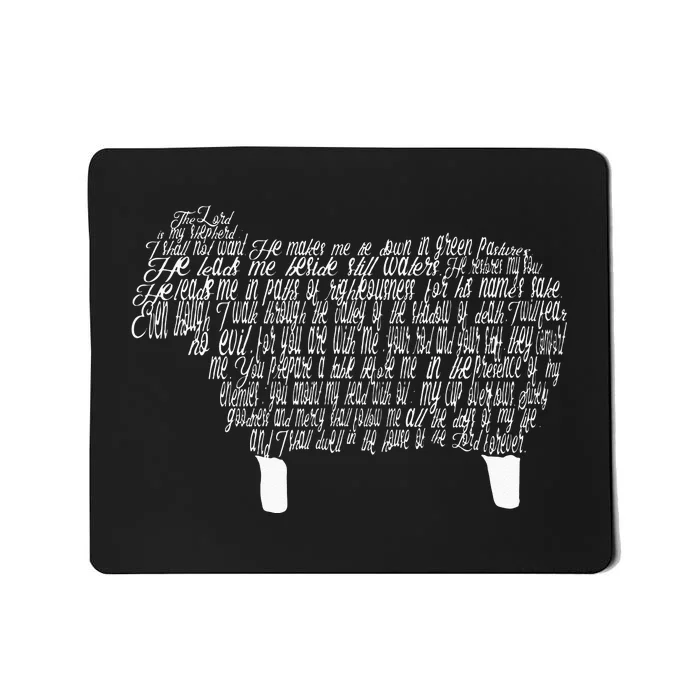 Psalm 23 Bible Scripture Lamb Mousepad