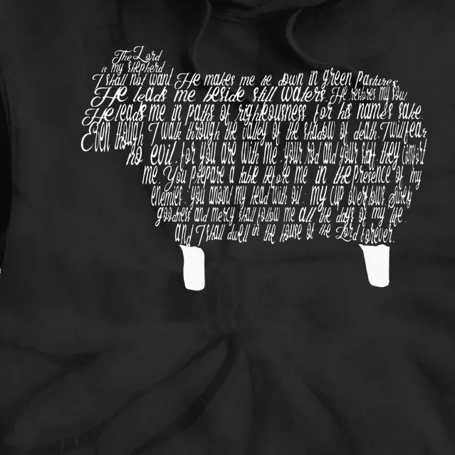 Psalm 23 Bible Scripture Lamb Tie Dye Hoodie