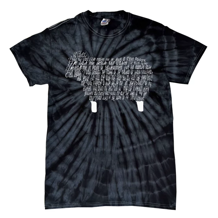 Psalm 23 Bible Scripture Lamb Tie-Dye T-Shirt