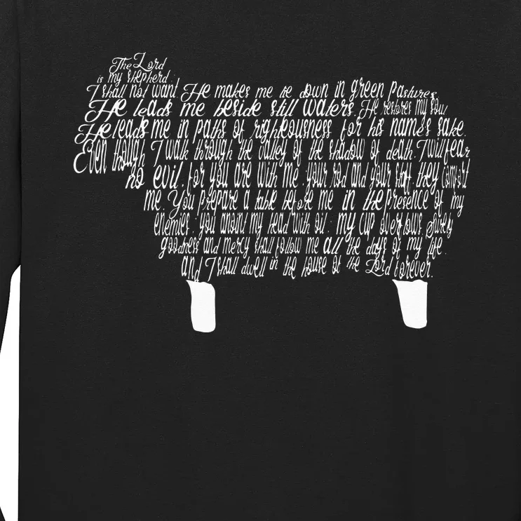 Psalm 23 Bible Scripture Lamb Long Sleeve Shirt