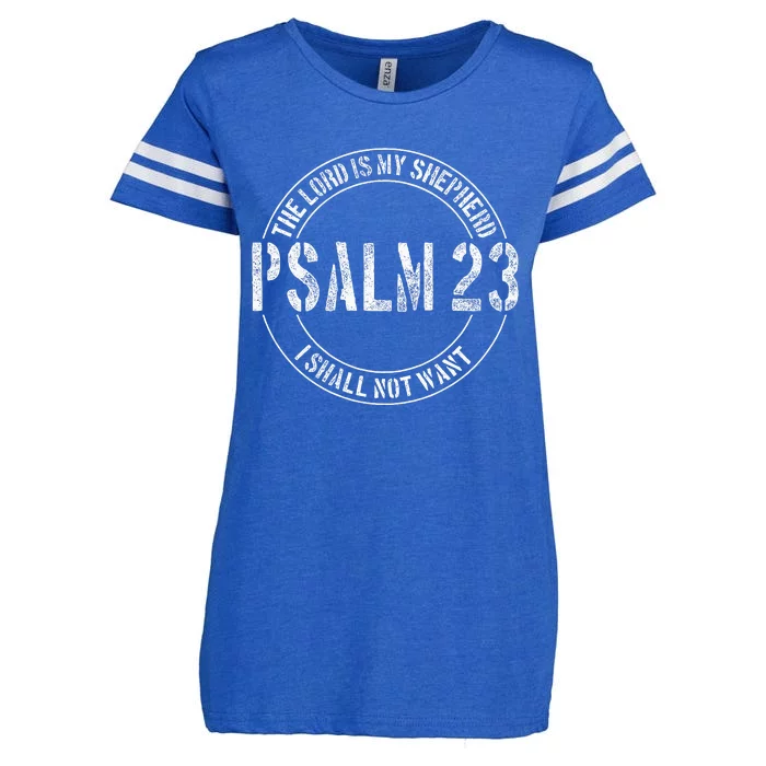 Psalm 23 Christian The Lord Is My Shepherd Enza Ladies Jersey Football T-Shirt