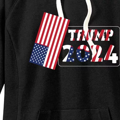 Patriotic 2024 Election Support Graphic Women's Fleece Hoodie