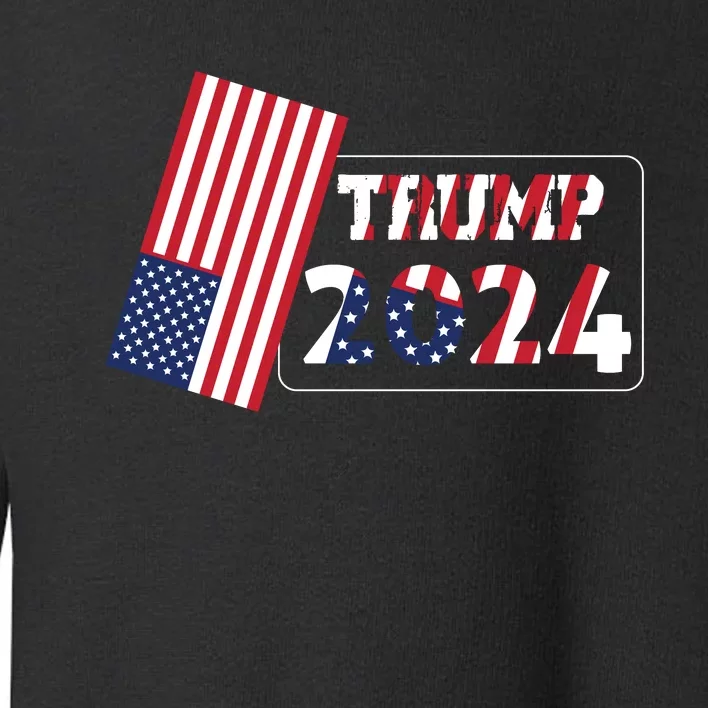 Patriotic 2024 Election Support Graphic Toddler Sweatshirt