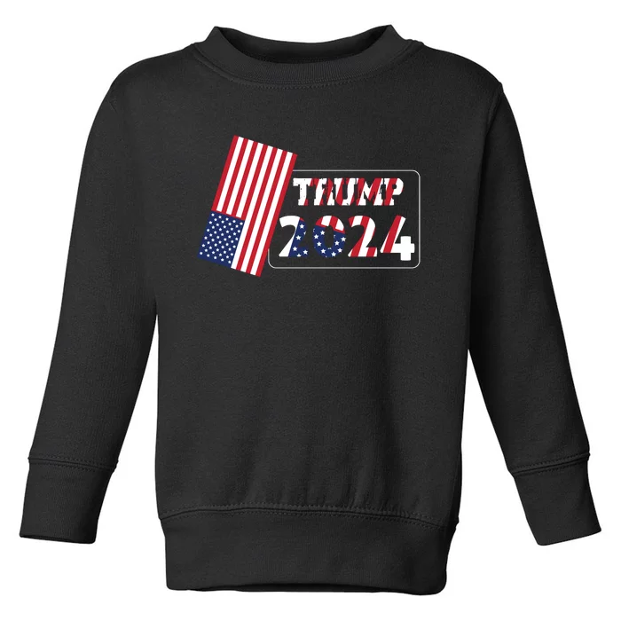 Patriotic 2024 Election Support Graphic Toddler Sweatshirt