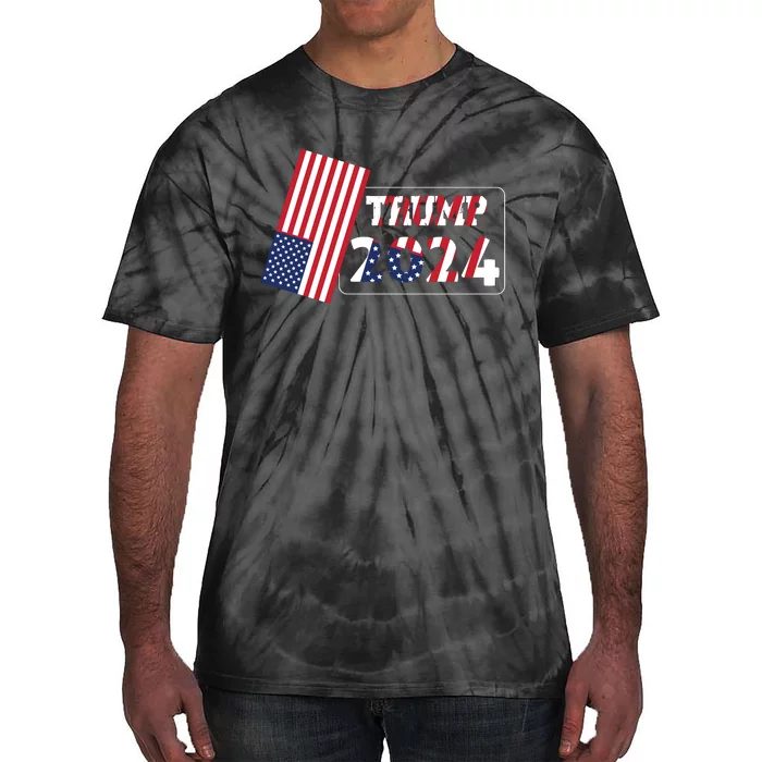 Patriotic 2024 Election Support Graphic Tie-Dye T-Shirt