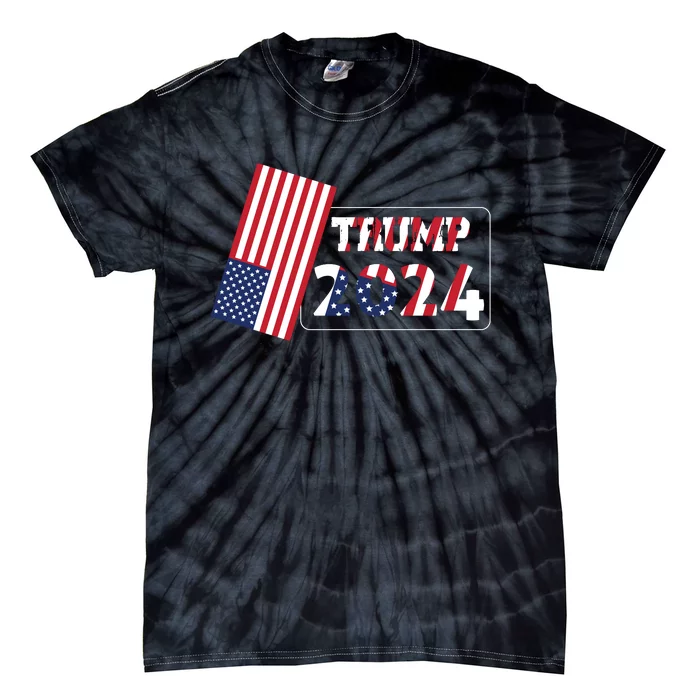 Patriotic 2024 Election Support Graphic Tie-Dye T-Shirt