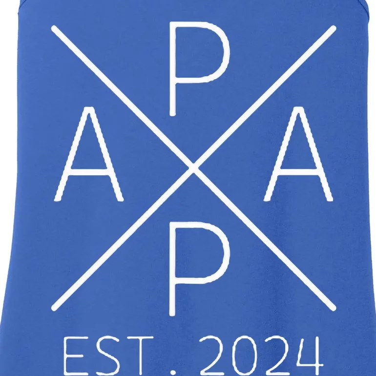 Papa 2024 Father To Be 2024 Proud Papa 2024 Ladies Essential Tank