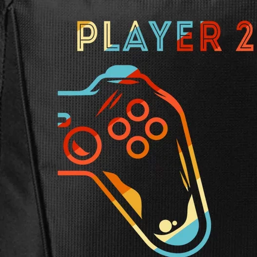 Player 2 Funny Video Game Lover Joystick Retro Matching Gamer Couple City Backpack