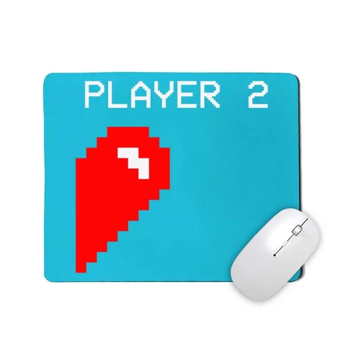 Player 2 Funny Video Game Lover Joystick Matching Gamer Couple Mousepad