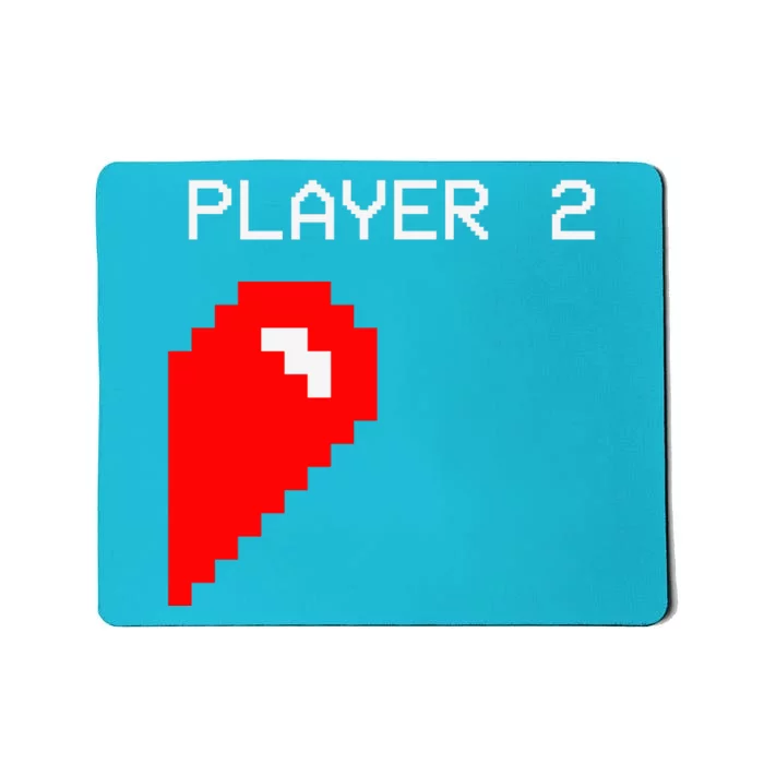 Player 2 Funny Video Game Lover Joystick Matching Gamer Couple Mousepad