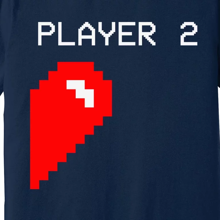 Player 2 Funny Video Game Lover Joystick Matching Gamer Couple Premium T-Shirt