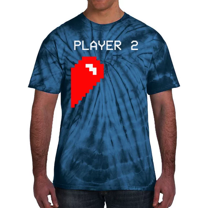 Player 2 Funny Video Game Lover Joystick Matching Gamer Couple Tie-Dye T-Shirt