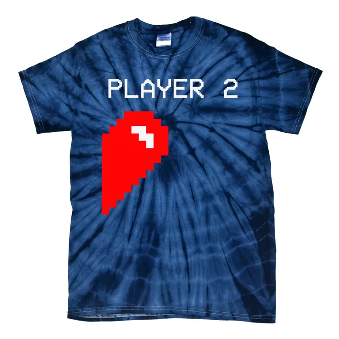 Player 2 Funny Video Game Lover Joystick Matching Gamer Couple Tie-Dye T-Shirt