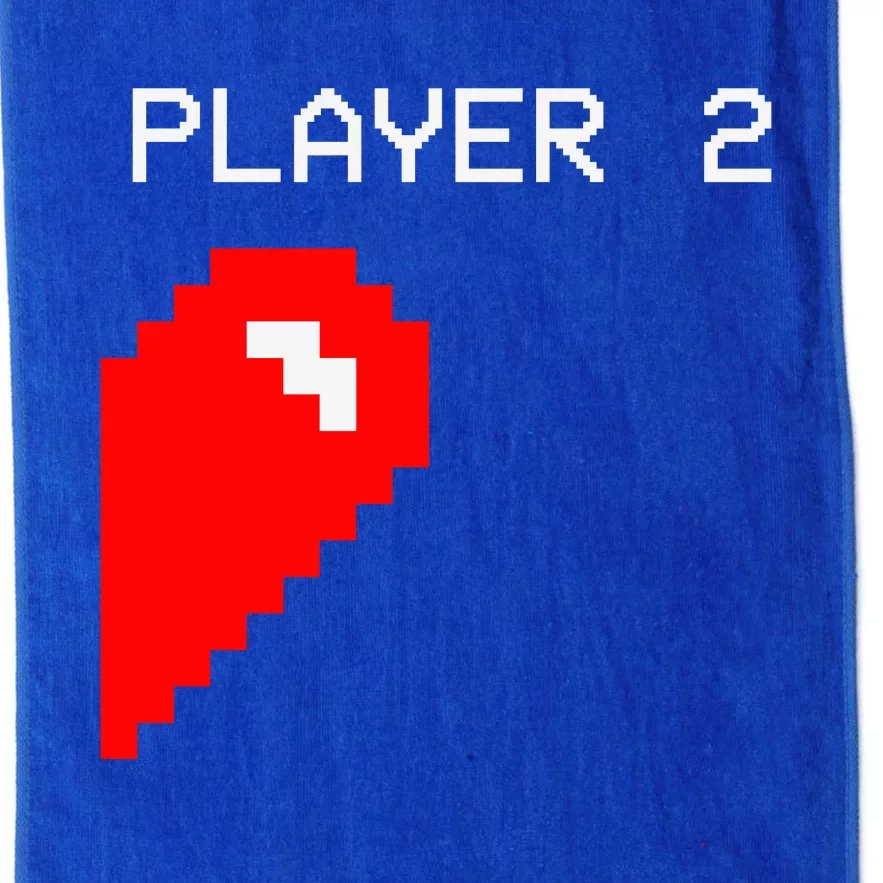 Player 2 Funny Video Game Lover Joystick Matching Gamer Couple Platinum Collection Golf Towel