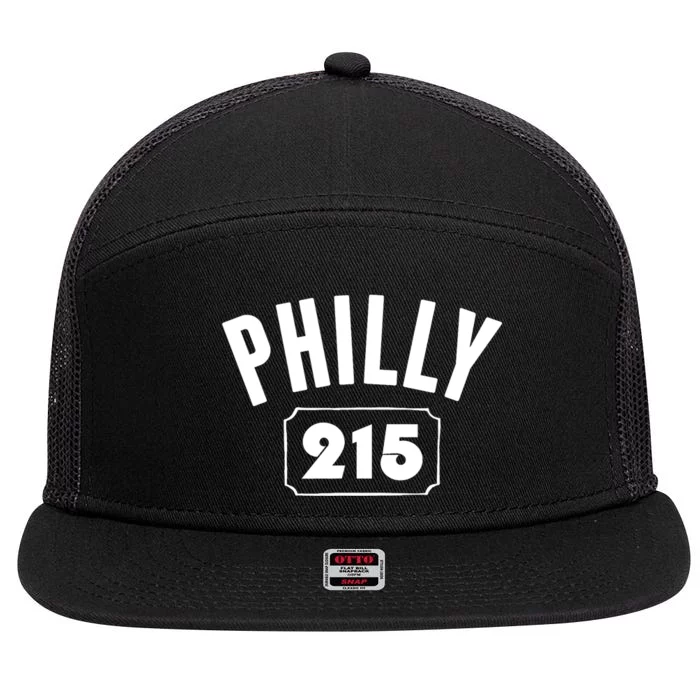 Philly 215 Philly Pride Area Code Workout 7 Panel Mesh Trucker Snapback Hat