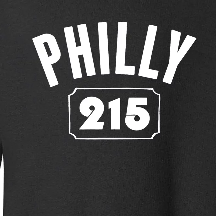 Philly 215 Philly Pride Area Code Workout Toddler Sweatshirt