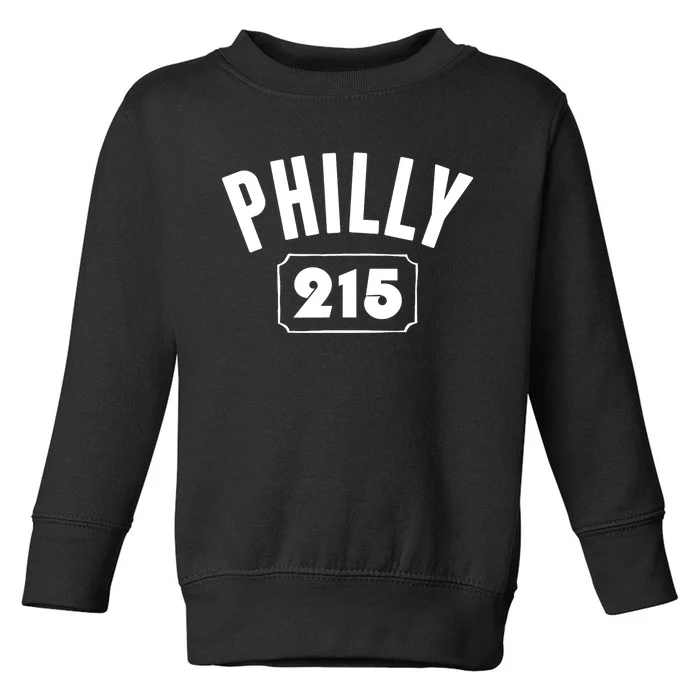 Philly 215 Philly Pride Area Code Workout Toddler Sweatshirt