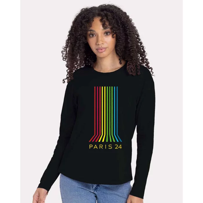 Paris 2024 Womens Cotton Relaxed Long Sleeve T-Shirt