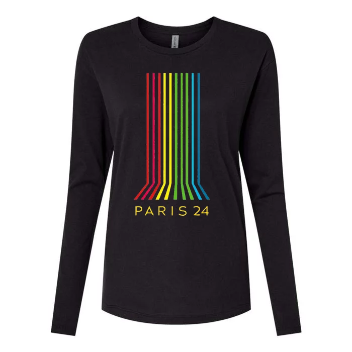 Paris 2024 Womens Cotton Relaxed Long Sleeve T-Shirt