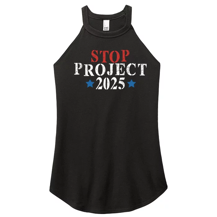 Project 2025 Pro Democracy Donald Trump Women’s Perfect Tri Rocker Tank