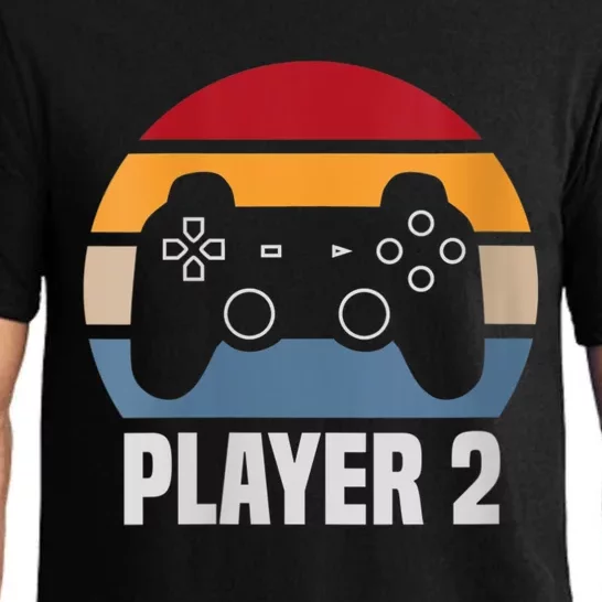 Player 2 Player 1 Couple Matching Video Gamer Pajama Set