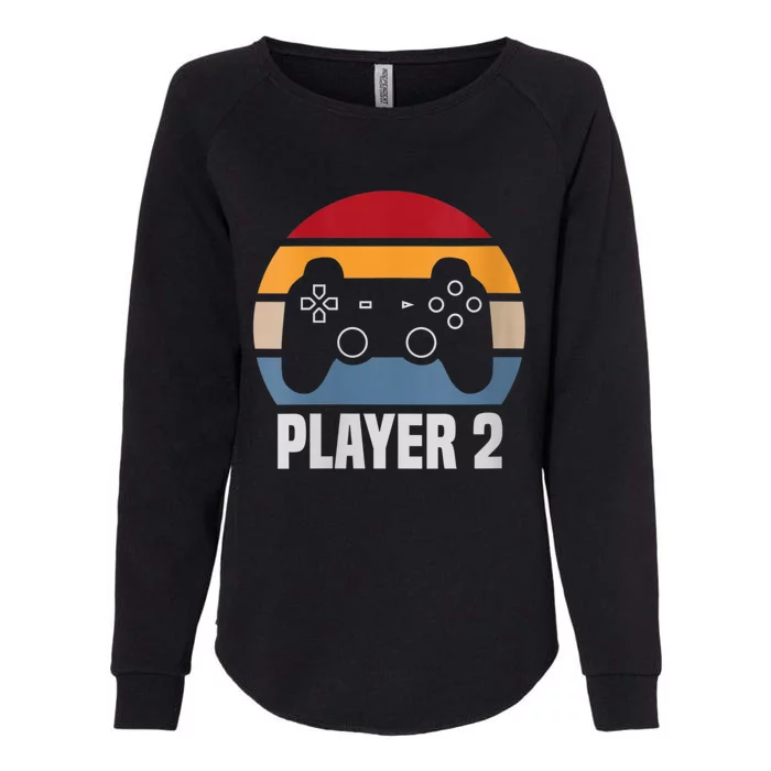 Player 2 Player 1 Couple Matching Video Gamer Womens California Wash Sweatshirt