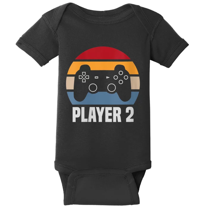 Player 2 Player 1 Couple Matching Video Gamer Baby Bodysuit