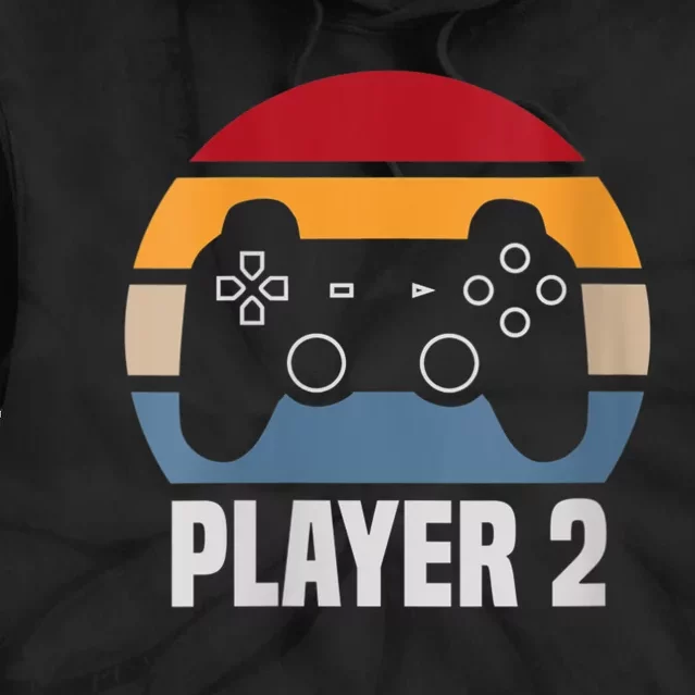 Player 2 Player 1 Couple Matching Video Gamer Tie Dye Hoodie