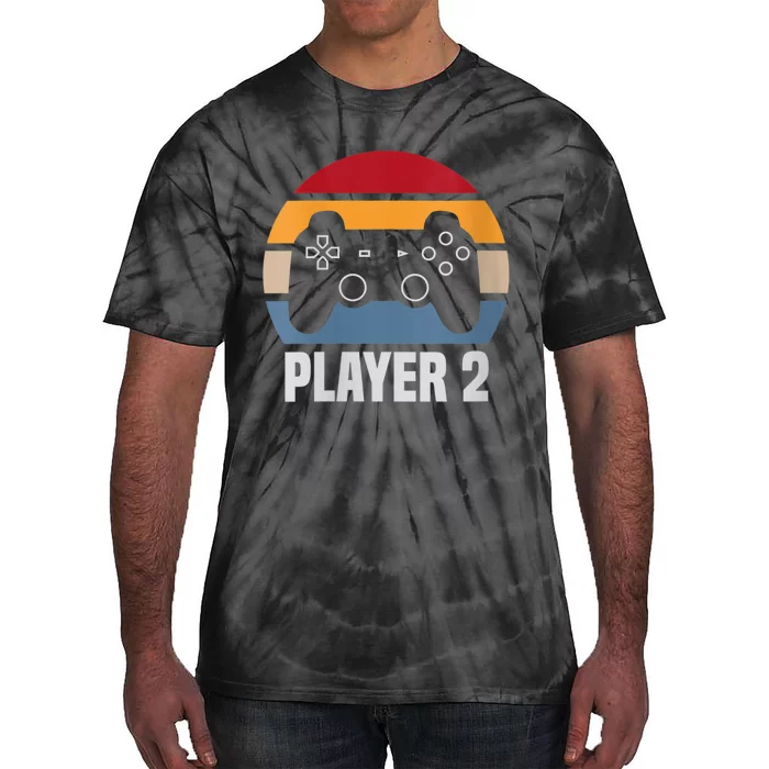 Player 2 Player 1 Couple Matching Video Gamer Tie-Dye T-Shirt