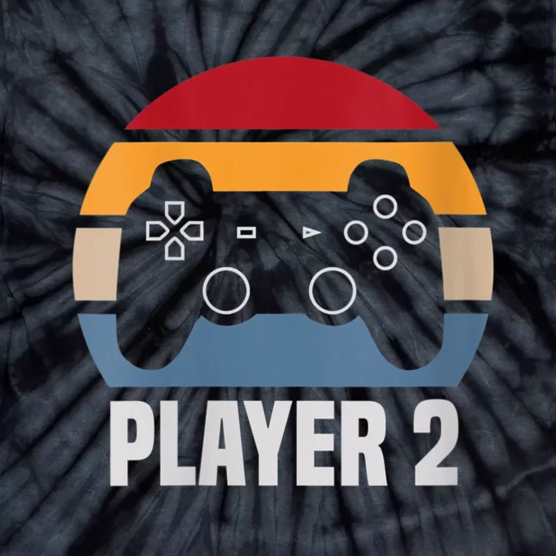 Player 2 Player 1 Couple Matching Video Gamer Tie-Dye T-Shirt