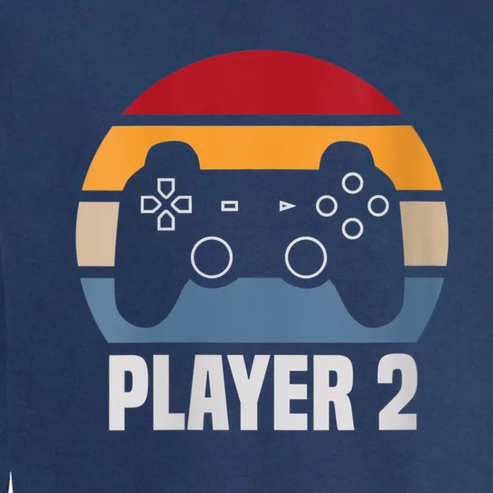 Player 2 Player 1 Couple Matching Video Gamer Garment-Dyed Sweatshirt