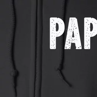 Papa 2 Papa Squared For Grandpa From Granddaughter Grandson Full Zip Hoodie