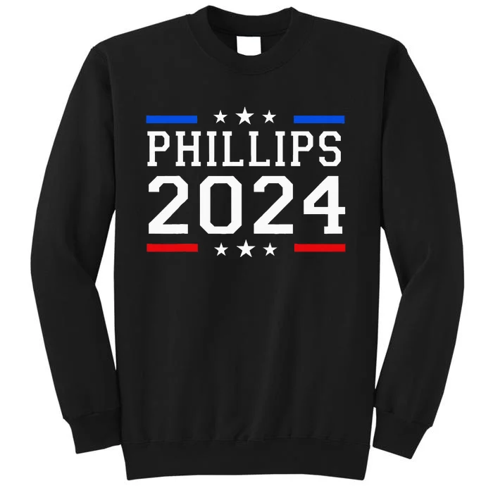 Phillips 2024 President American Flag Phillips Tall Sweatshirt