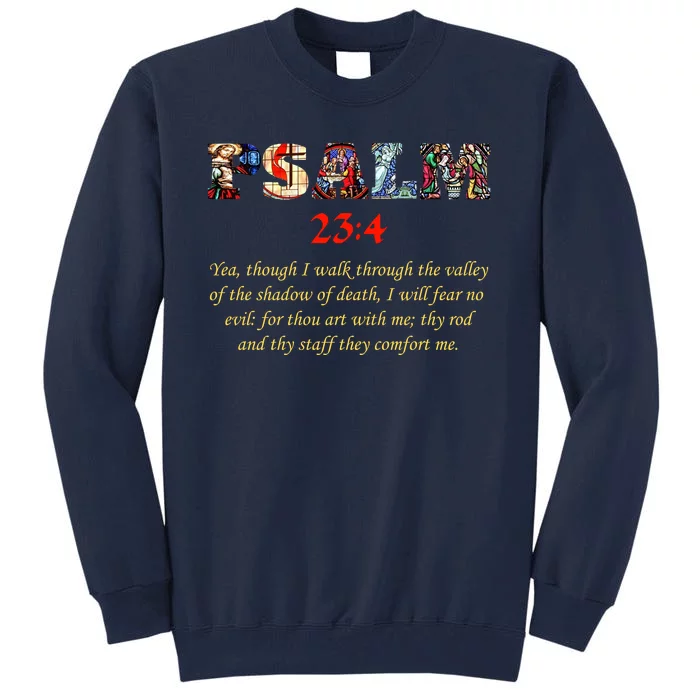 PSALM 23:4 Christin Bible Quote Tall Sweatshirt