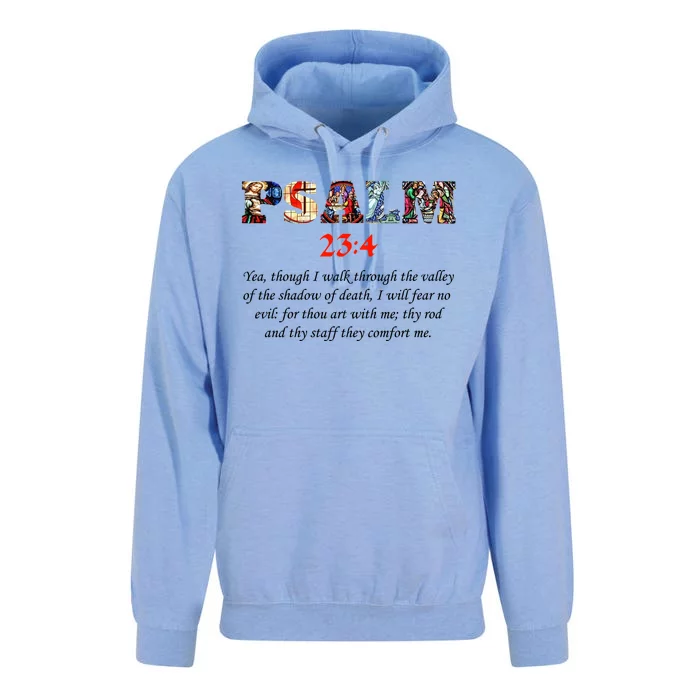 PSALM 23:4 Christin Bible Quote Unisex Surf Hoodie