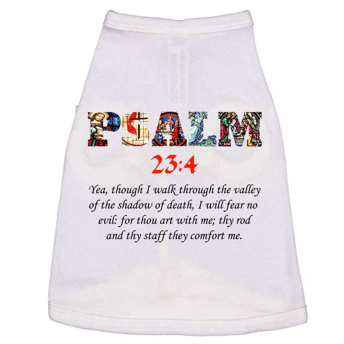 PSALM 23:4 Christin Bible Quote Doggie Tank