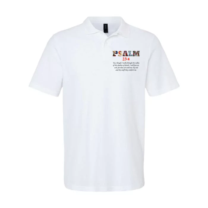 PSALM 23:4 Christin Bible Quote Softstyle Adult Sport Polo