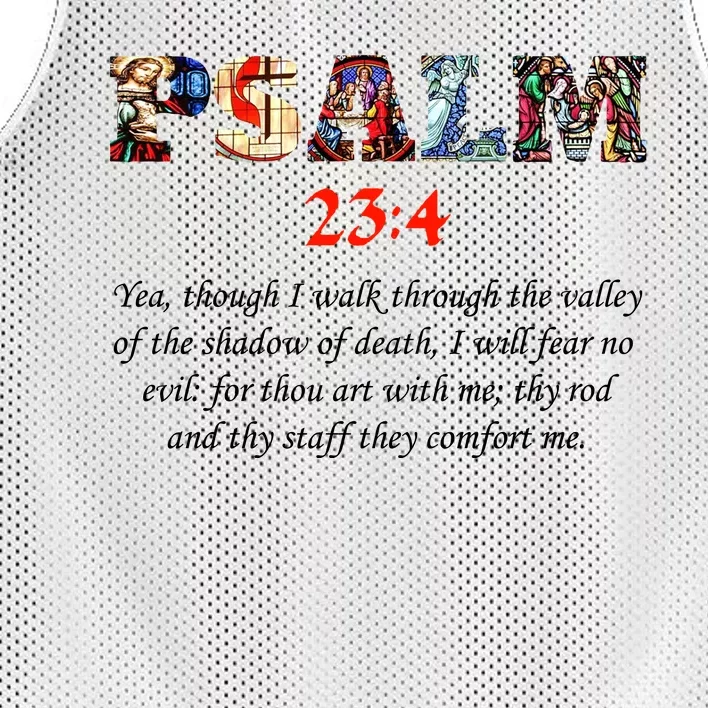 PSALM 23:4 Christin Bible Quote Mesh Reversible Basketball Jersey Tank