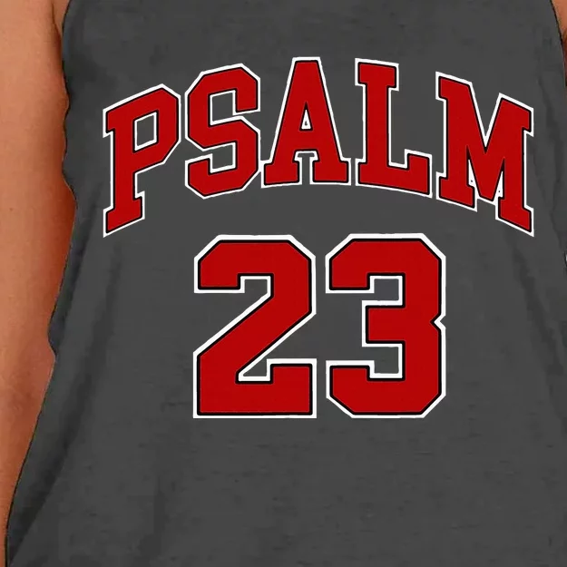 Psalm 23 Retro Sneakerhead Christian Bible Jesus Women's Knotted Racerback Tank