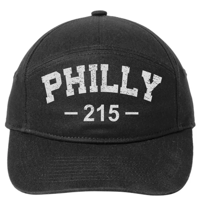 Philly 215 Retro Vintage Shirt Gift Wos 7-Panel Snapback Hat