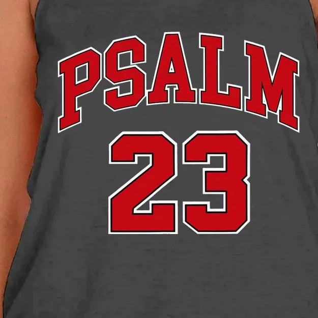 Psalm 23 Retro Sneakerhead Christian Bible Jesus Women's Knotted Racerback Tank